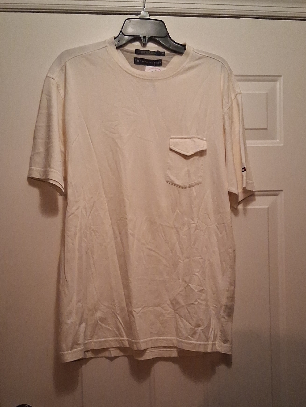 Tommy Hilfiger Cream Short Sleeve Pocket Tee